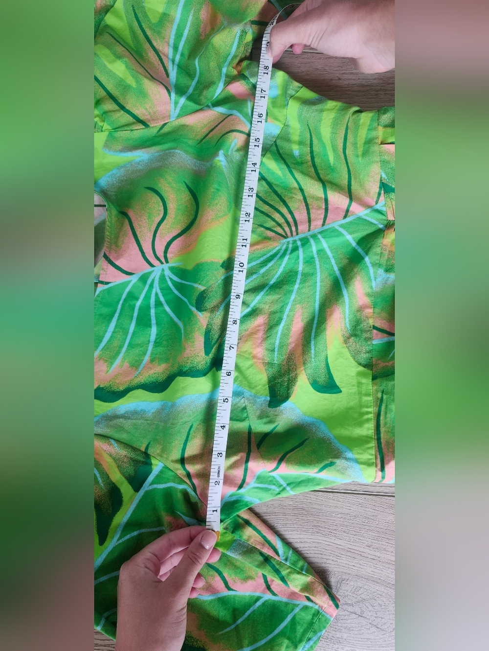FARM Rio Green Tropical Ruched Mini Dress - Picture 6 of 6
